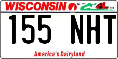 WI license plate 155NHT