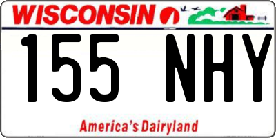 WI license plate 155NHY