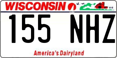 WI license plate 155NHZ