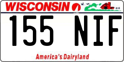 WI license plate 155NIF