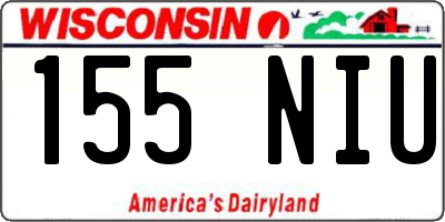 WI license plate 155NIU
