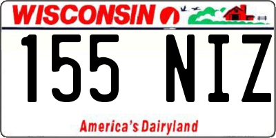 WI license plate 155NIZ