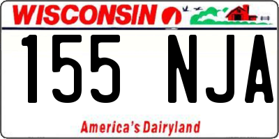 WI license plate 155NJA