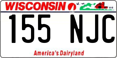 WI license plate 155NJC
