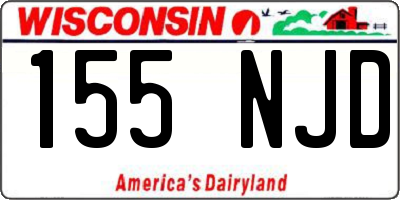 WI license plate 155NJD