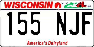 WI license plate 155NJF