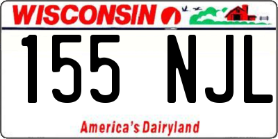 WI license plate 155NJL