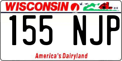 WI license plate 155NJP
