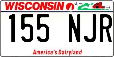 WI license plate 155NJR