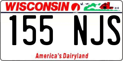 WI license plate 155NJS