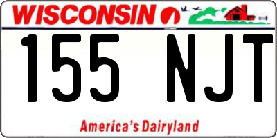 WI license plate 155NJT