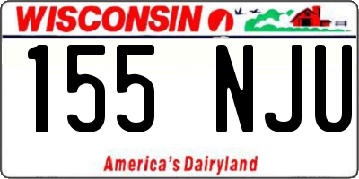 WI license plate 155NJU
