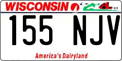 WI license plate 155NJV