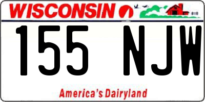 WI license plate 155NJW