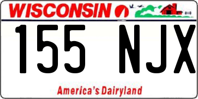 WI license plate 155NJX
