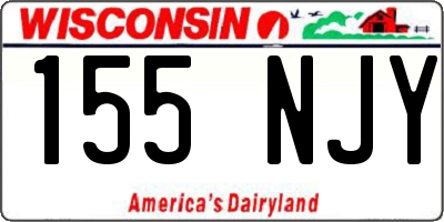 WI license plate 155NJY