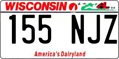 WI license plate 155NJZ