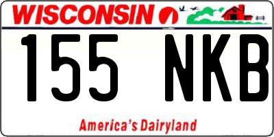 WI license plate 155NKB