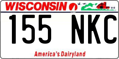 WI license plate 155NKC