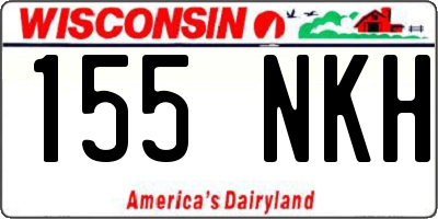 WI license plate 155NKH