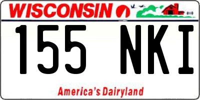 WI license plate 155NKI