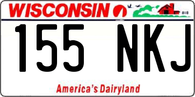 WI license plate 155NKJ