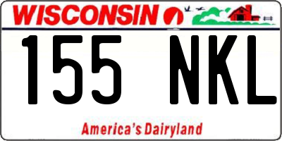 WI license plate 155NKL