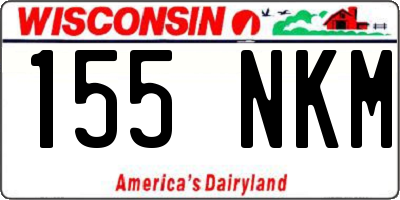 WI license plate 155NKM