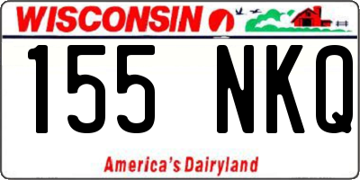 WI license plate 155NKQ