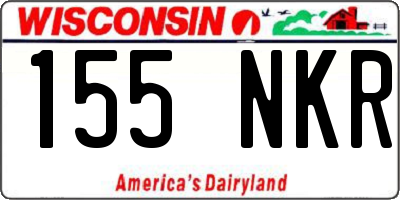 WI license plate 155NKR