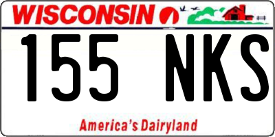 WI license plate 155NKS