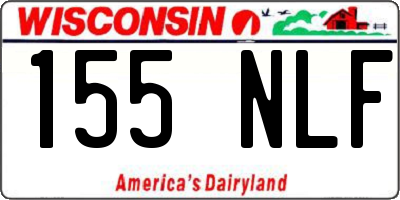 WI license plate 155NLF