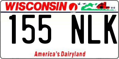 WI license plate 155NLK