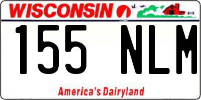 WI license plate 155NLM