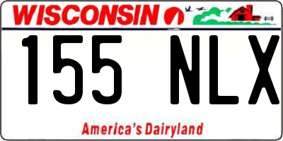 WI license plate 155NLX