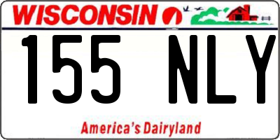WI license plate 155NLY