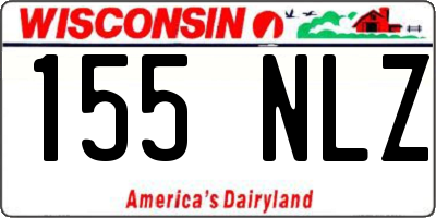 WI license plate 155NLZ