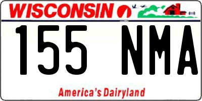 WI license plate 155NMA