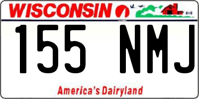 WI license plate 155NMJ