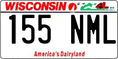 WI license plate 155NML