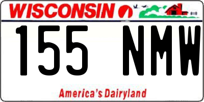 WI license plate 155NMW