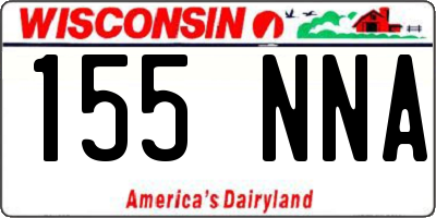 WI license plate 155NNA