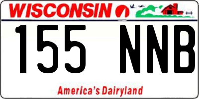 WI license plate 155NNB