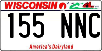 WI license plate 155NNC