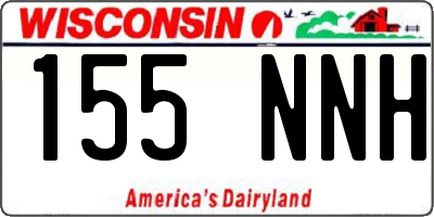 WI license plate 155NNH