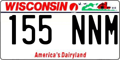 WI license plate 155NNM