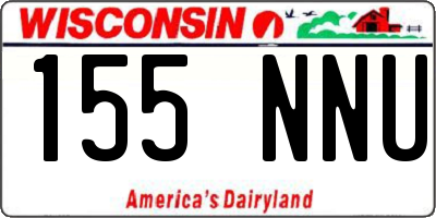 WI license plate 155NNU