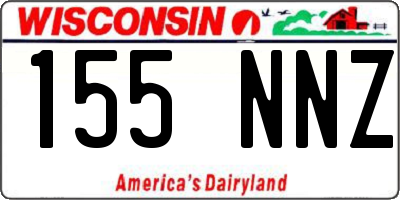 WI license plate 155NNZ