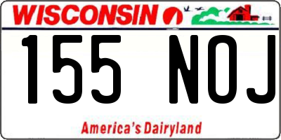 WI license plate 155NOJ
