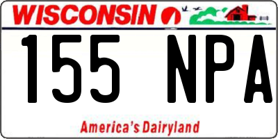 WI license plate 155NPA